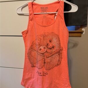 Tropic Joe's Pura Vida Coral Sloth Tank Top